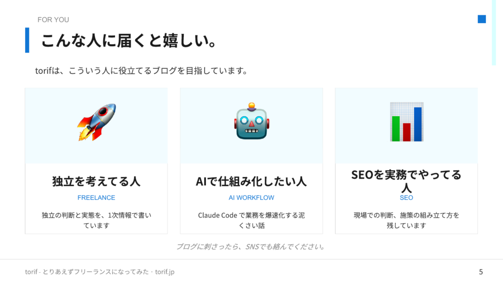 Claude Codeで自動生成したスライドのサンプル6枚目